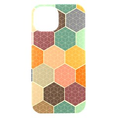 Hexagonal Pattern Vector Iphone 15 Black Uv Print Pc Hardshell Case