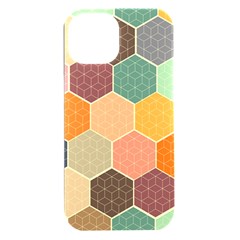 Hexagonal Pattern Vector Iphone 15 Plus Black Uv Print Pc Hardshell Case by Loisa77