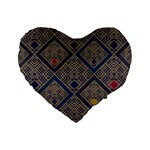 Pattern Seamless Antique Luxury Standard 16  Premium Heart Shape Cushions Front