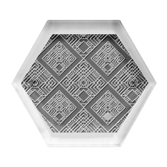 Pattern Seamless Antique Luxury Hexagon Wood Jewelry Box by Loisa77