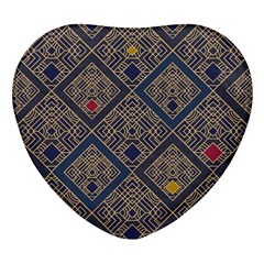 Pattern Seamless Antique Luxury Heart Glass Fridge Magnet (4 Pack) by Loisa77