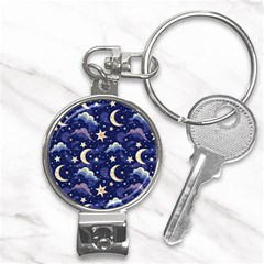 Night Moon Seamless Nail Clippers Key Chain by Loisa77