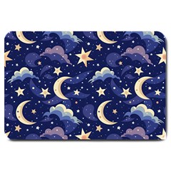 Night Moon Seamless Large Doormat by Loisa77