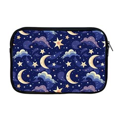 Night Moon Seamless Apple Macbook Pro 17  Zipper Case by Loisa77