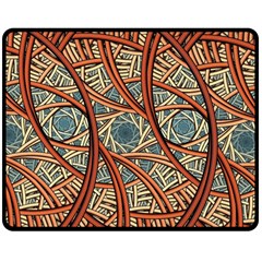 One Church Window Apophysis Art Fractal Two Sides Fleece Blanket (medium) by Loisa77