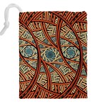 One Church Window Apophysis Art Fractal Drawstring Pouch (4XL) Back