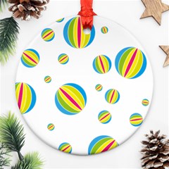 Balloon Ball District Colorful Ornament (round) by Ket1n9