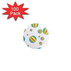 Balloon Ball District Colorful 1  Mini Magnets (100 Pack) 