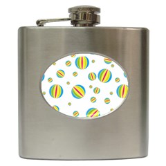 Balloon Ball District Colorful Hip Flask (6 Oz) by Ket1n9