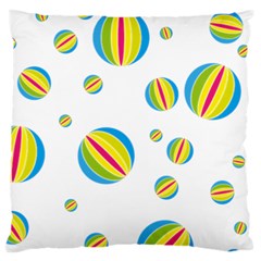 Balloon Ball District Colorful Large Cushion Case (two Sides) by Ket1n9