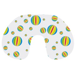 Balloon Ball District Colorful Travel Neck Pillow by Ket1n9