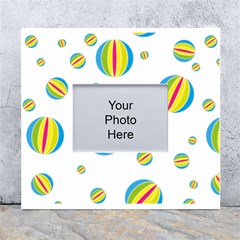 Balloon Ball District Colorful White Wall Photo Frame 5  X 7  by Ket1n9