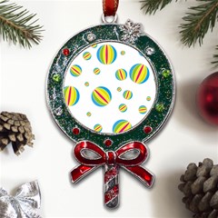 Balloon Ball District Colorful Metal X mas Lollipop With Crystal Ornament by Ket1n9