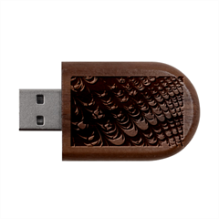 Fractal Frax Wood Oval Usb Flash Drive by Askadina