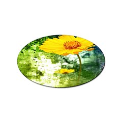 Yellow Flowers Sticker Oval (10 Pack) by Ket1n9