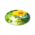 Yellow Flowers Sticker Oval (10 pack) Front