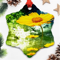 Yellow Flowers Ornament (snowflake)