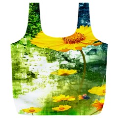 Yellow Flowers Full Print Recycle Bag (xxl) by Ket1n9