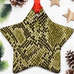 Yellow Snake Skin Pattern Ornament (Star) Front