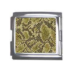 Yellow Snake Skin Pattern Mega Link Italian Charm (18mm)