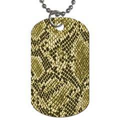 Yellow Snake Skin Pattern Dog Tag (one Side)