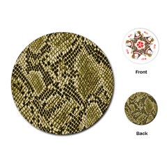 Yellow Snake Skin Pattern Playing Cards Single Design (round) by Ket1n9