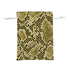 Yellow Snake Skin Pattern Lightweight Drawstring Pouch (l) by Ket1n9