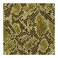 Yellow Snake Skin Pattern Banner And Sign 3  X 3 