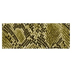 Yellow Snake Skin Pattern Banner And Sign 8  X 3  by Ket1n9