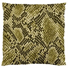 Yellow Snake Skin Pattern 16  Baby Flannel Cushion Case (two Sides) by Ket1n9