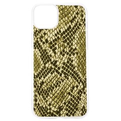 Yellow Snake Skin Pattern Iphone 15 Pro Tpu Uv Print Case