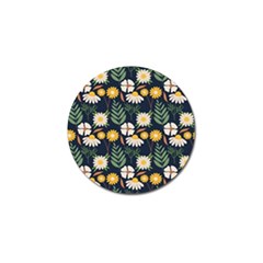 Flower Grey Pattern Floral Golf Ball Marker by Dutashop