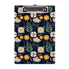 Flower Grey Pattern Floral A5 Acrylic Clipboard