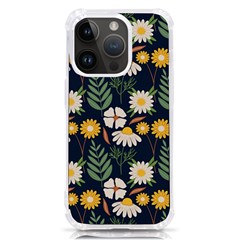 Flower Grey Pattern Floral Iphone 14 Pro Tpu Uv Print Case