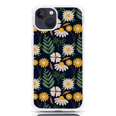 Flower Grey Pattern Floral Iphone 13 Tpu Uv Print Case