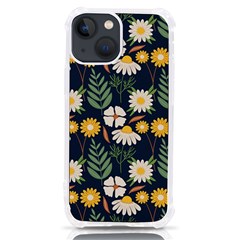 Flower Grey Pattern Floral Iphone 13 Mini Tpu Uv Print Case