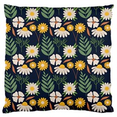 Flower Grey Pattern Floral 16  Baby Flannel Cushion Case (two Sides)