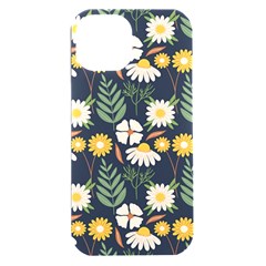 Flower Grey Pattern Floral Iphone 15 Plus Black Uv Print Pc Hardshell Case by Dutashop