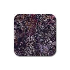 Grapevine Symphony Print Pattern Bk Rubber Coaster (square) by dflcprintsclothing