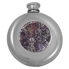 Grapevine Symphony Print Pattern Bk Round Hip Flask (5 Oz) by dflcprintsclothing