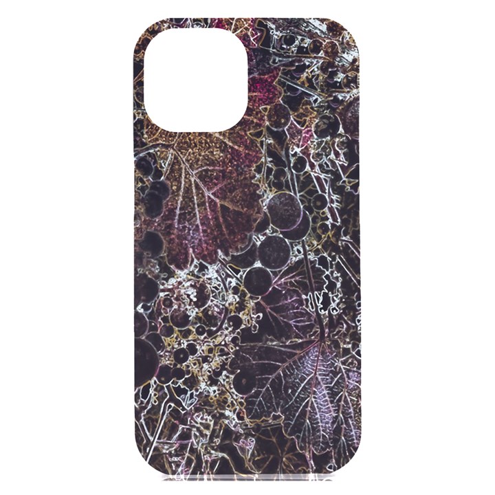 Grapevine Symphony Print Pattern Bk iPhone 15 Plus Black UV Print PC Hardshell Case