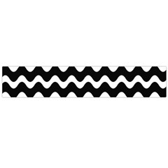 Wave-black White Large Premium Plush Fleece Scarf 