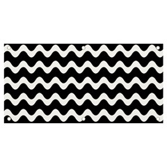 Wave-black White Banner And Sign 4  X 2  by kyorashop23