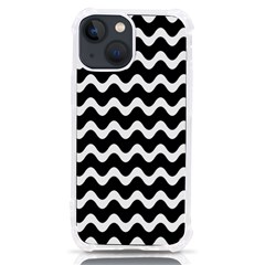 Wave-black White Iphone 13 Mini Tpu Uv Print Case by kyorashop23