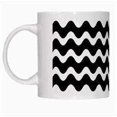 Wave-black White White Mug