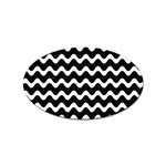 Wave-black White Sticker Oval (10 pack) Front