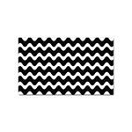 Wave-black White Sticker Rectangular (10 pack) Front