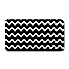 Wave-black White Medium Bar Mat by kyorashop23