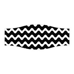 Wave-black White Stretchable Headband by kyorashop23