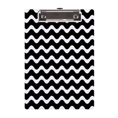 Wave-black White A5 Acrylic Clipboard by kyorashop23